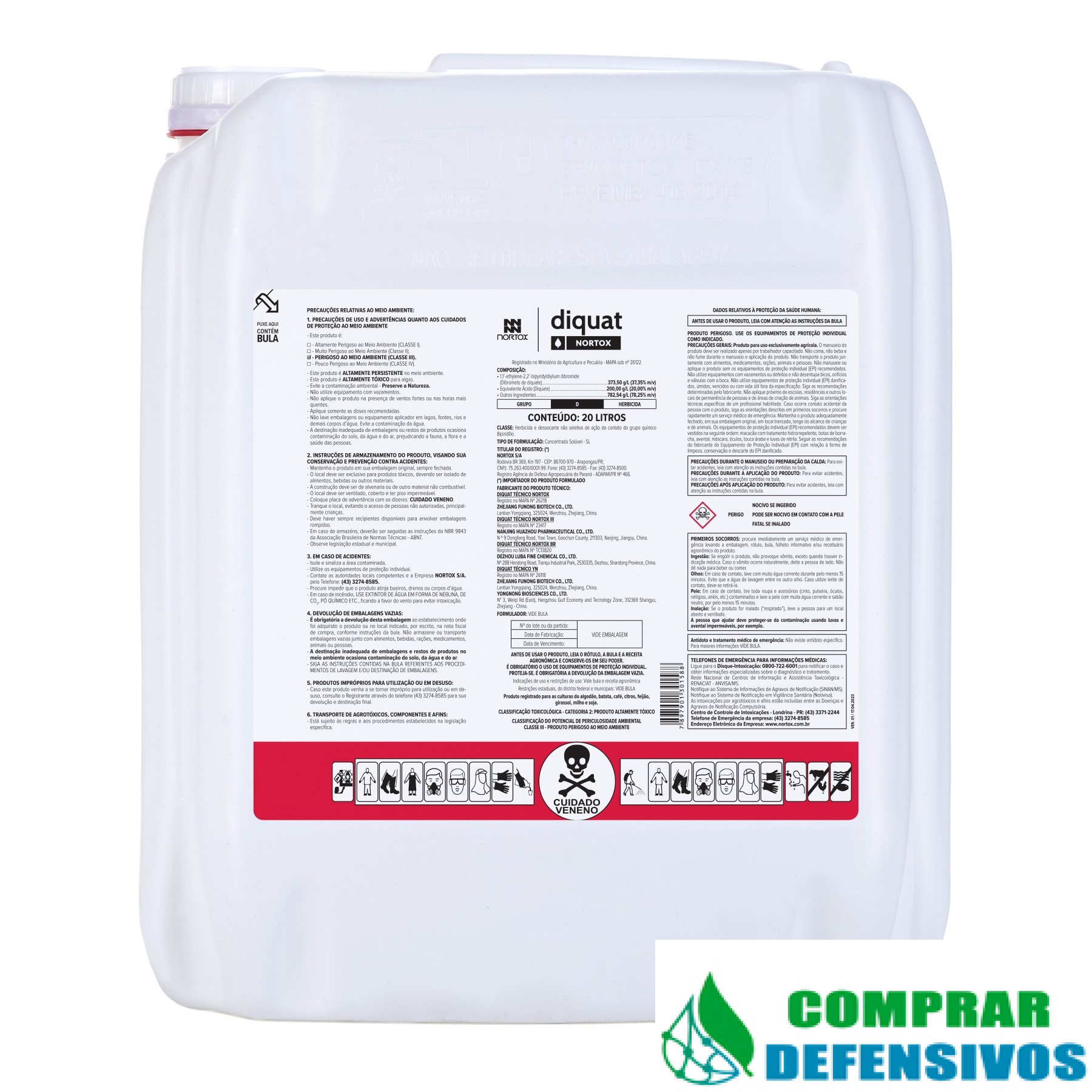 DIQUAT 200 - DESSICASH 20 LITROS